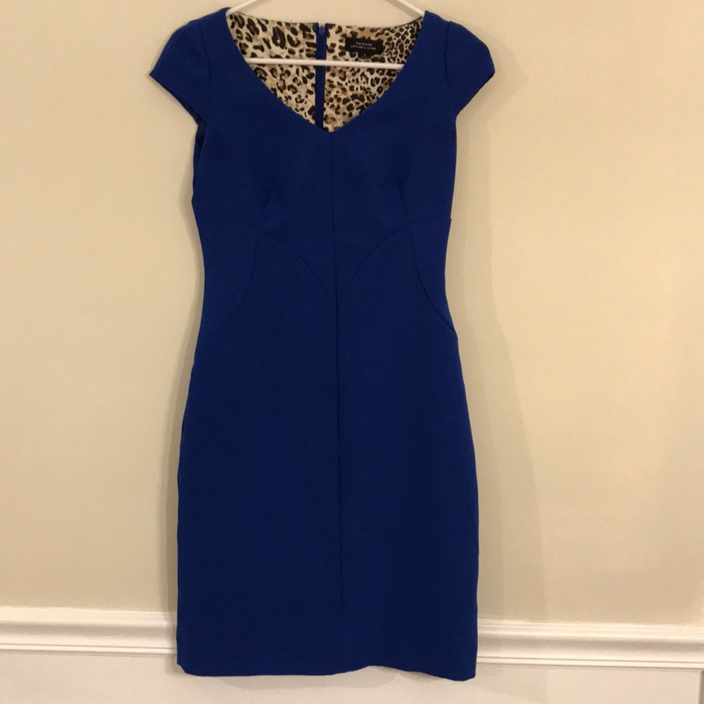 Blue body hugging dress